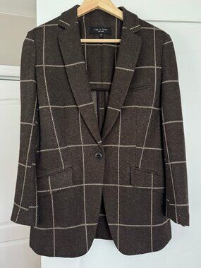 rag & bone Margot Brown Plaid Blazer - Women’s Size 00